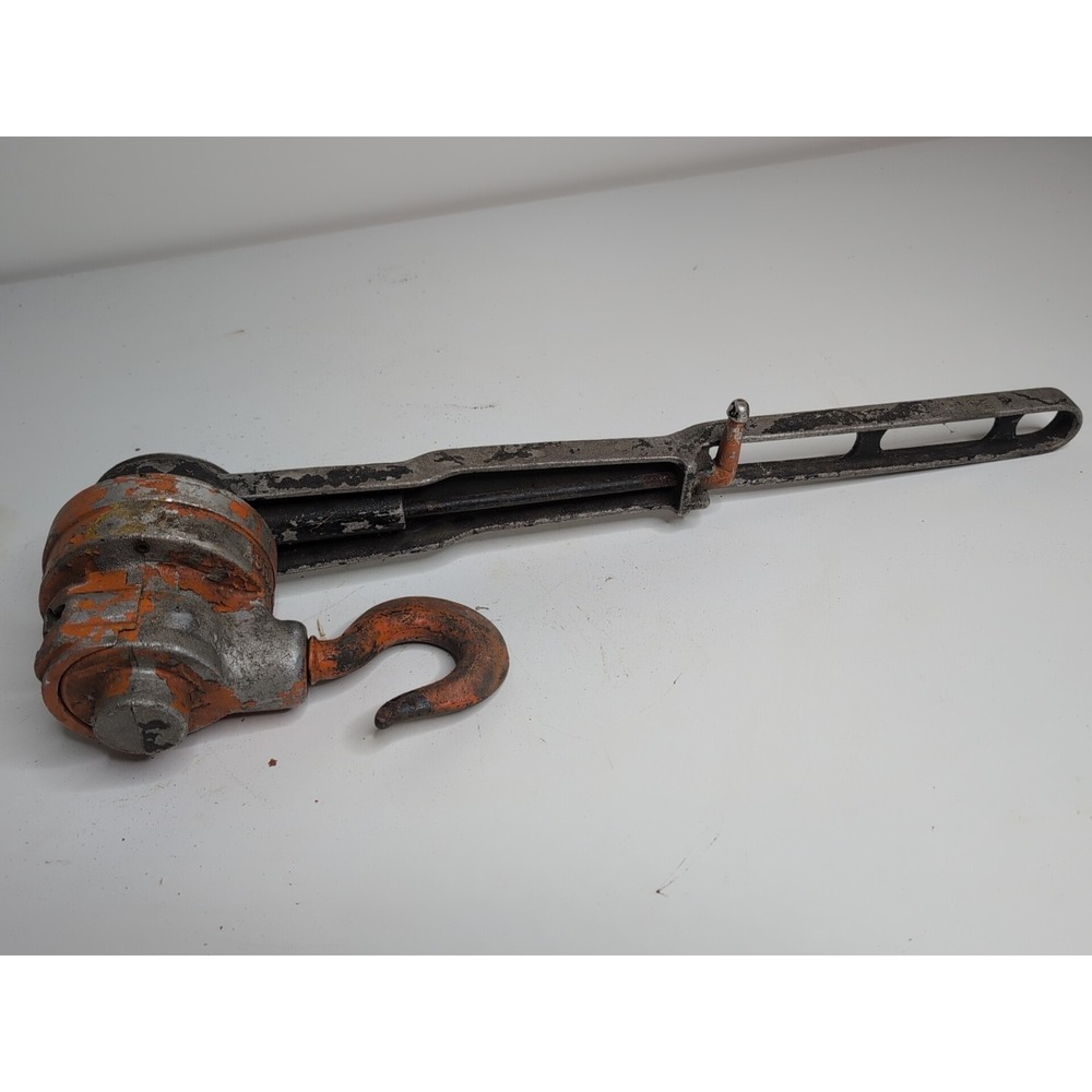 Vintage Atlas Hoist Orange With Black Arm